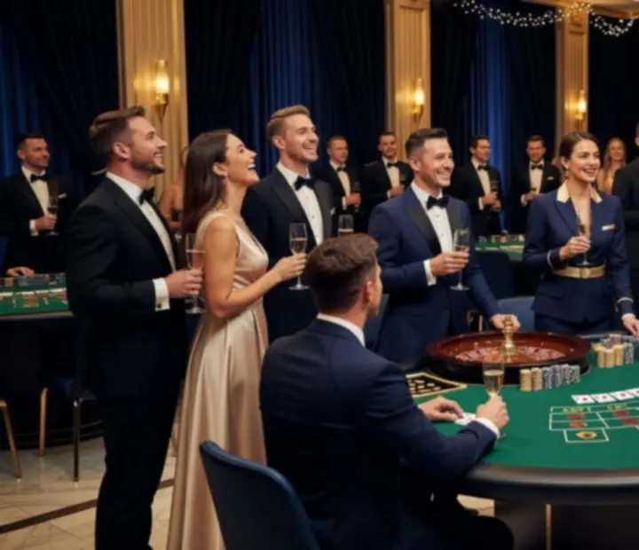 Kasynowy wieczór premium z profesjonalnymi stołami do pokera, ruletki i blackjacka