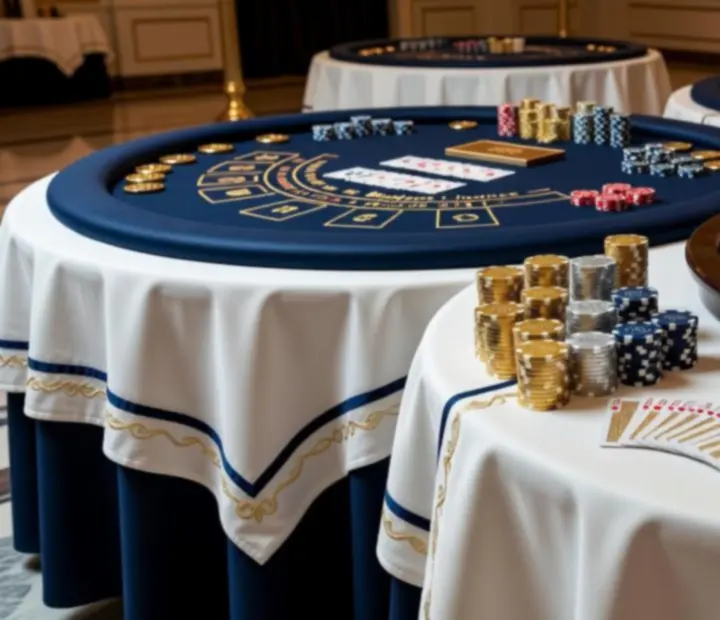 Tematyczne stoły kasynowe z obsługą w stylu casino i klimatyczną dekoracją
